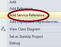 Add service reference